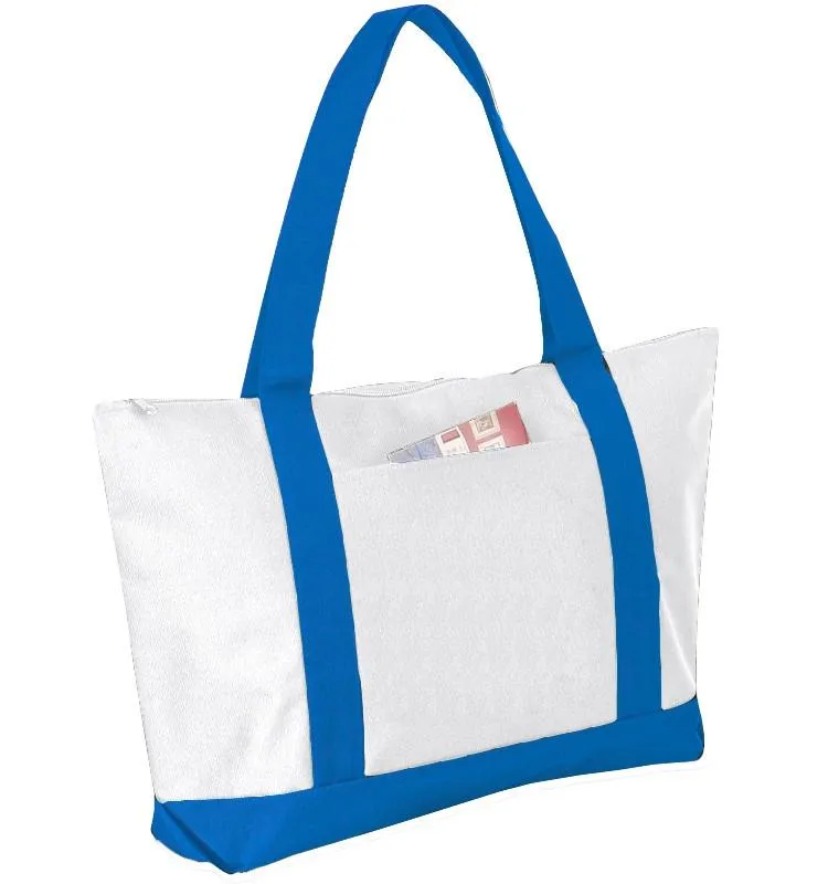 48 ct Polyester Beach Tote Bags with Zipper - By Case