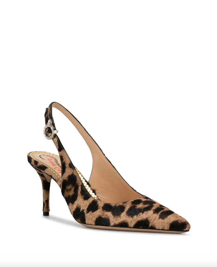 Charlotte Olympia Pointed leopard print pumps
