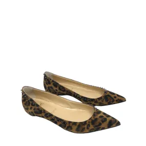 Christian Louboutin Anjalina Veau Velours Kitty Flat - Size 37.5