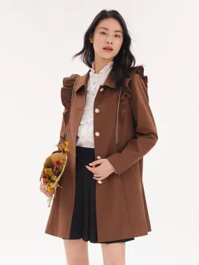 Falbala Diamond Chain Mid-length Coat