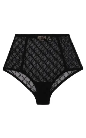 GG Embroidered Tulle Briefs