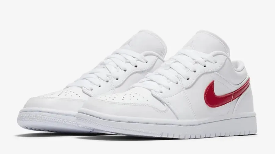 JORDAN 1 LOW WHITE UNIVERSITY RED (W)