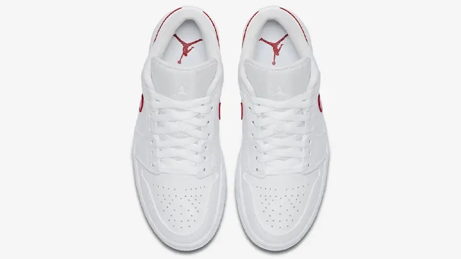 JORDAN 1 LOW WHITE UNIVERSITY RED (W)